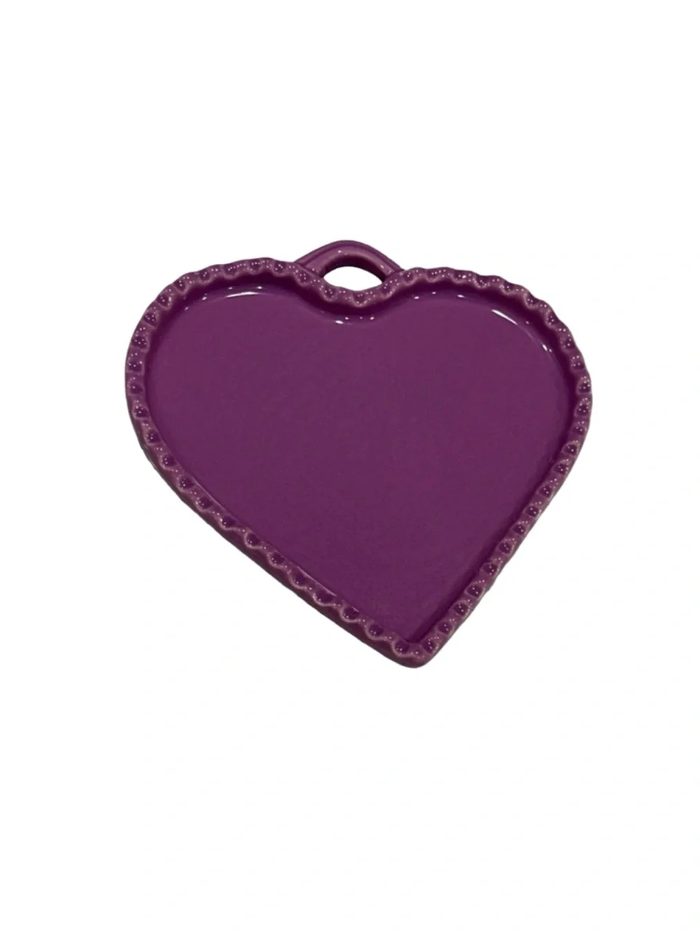 Williams Sonoma Heart Shaped Purple Ceramic Dish 7x7